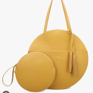 Anthropologie circle tote and clutch